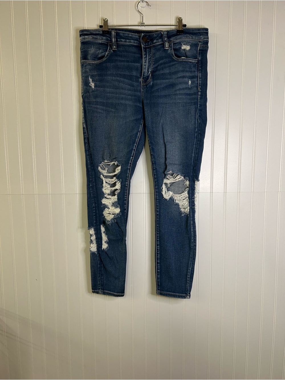 American Eagle Next Level Stretch Distressed Jeggings Size 14